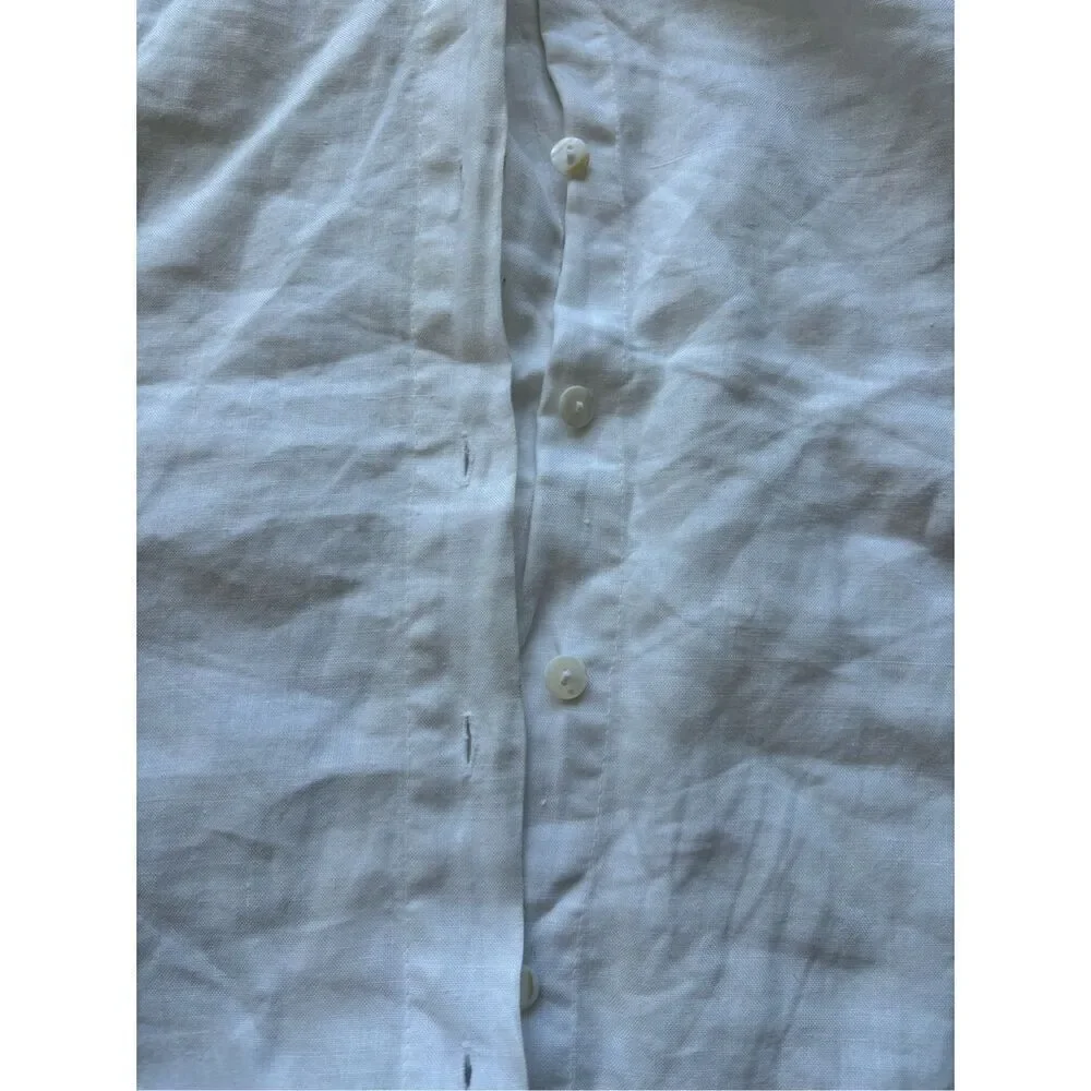 NWOT Ralph lauren Cote D’Azure white linen embroidered accent pillow case 20” x